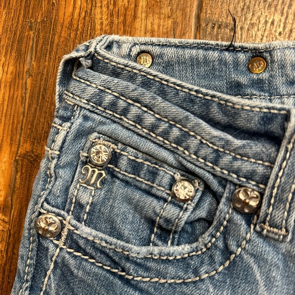 Miss Me Women's Light Blue Boot Cut Jeans with Embellishments - Picture 4 of 8